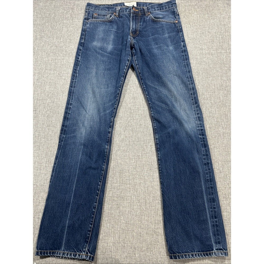 Vintage Spurr Selvedge Jeans Men's 33x33 Blue Denim Made In USA Straight Western